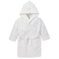 Халат детский с капюшоном махровый белый Туркменистан