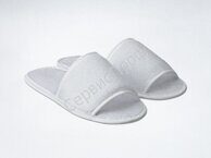 Тапочки махровые Стандарт Комби открытый комбинированный мыс эконом махра (подошва ЭВА 3 мм)