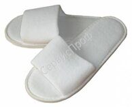 Тапочки велюр Бизнес открытый мыс (подошва ЭВА 5 мм)